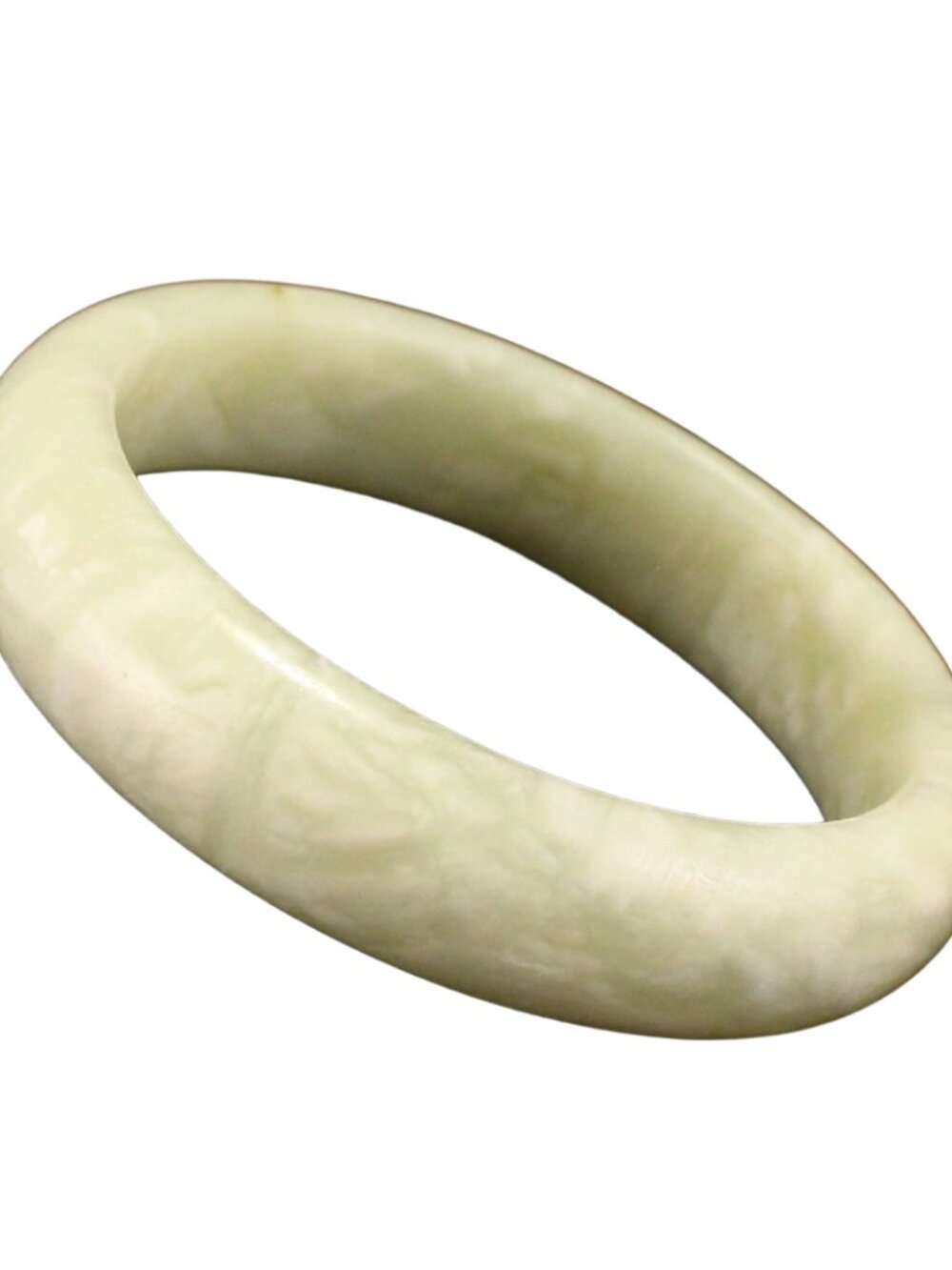 Natural Xiuyan Xiu Jade Bangle Bracelet 55.24g 57.5mm ID Light Green Stone Ring